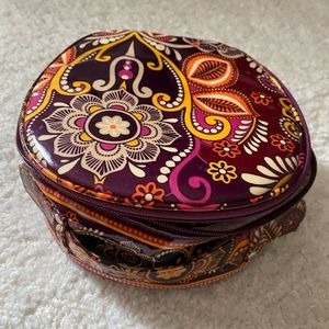 Vera Bradley Safari Sunset Cosmetic Round Travel Bag